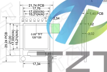 0.85" screen 0.85" screen