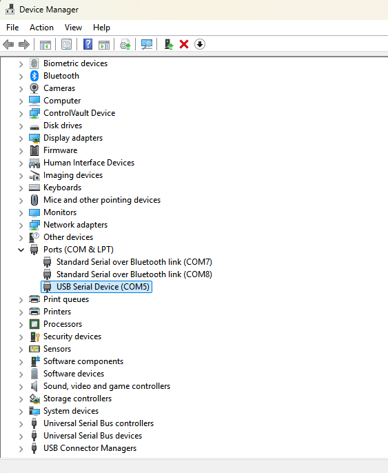 CLI Configuration device manager port
