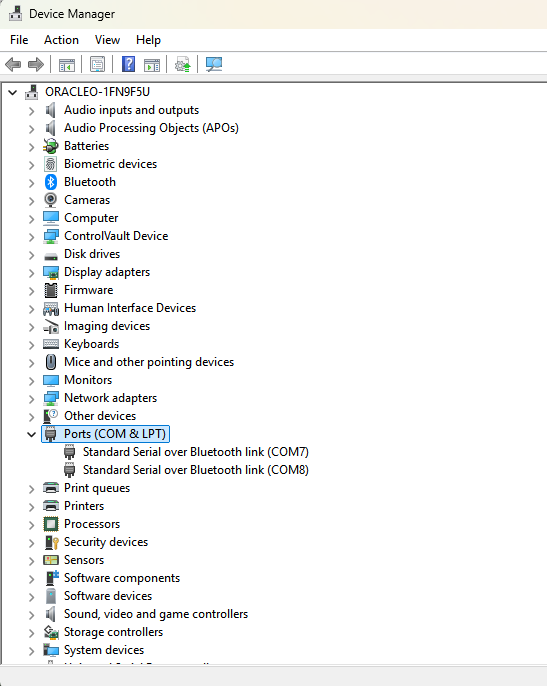CLI Configuration device manager