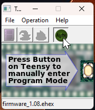 Firmware Updates teensy loader click